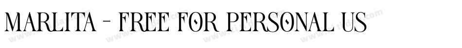 marlita - free for personal use字体转换